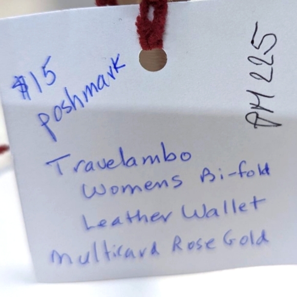 Travelambo BiFold Leather Wallet Multi Card Rose Gold - Picture 6 of 6